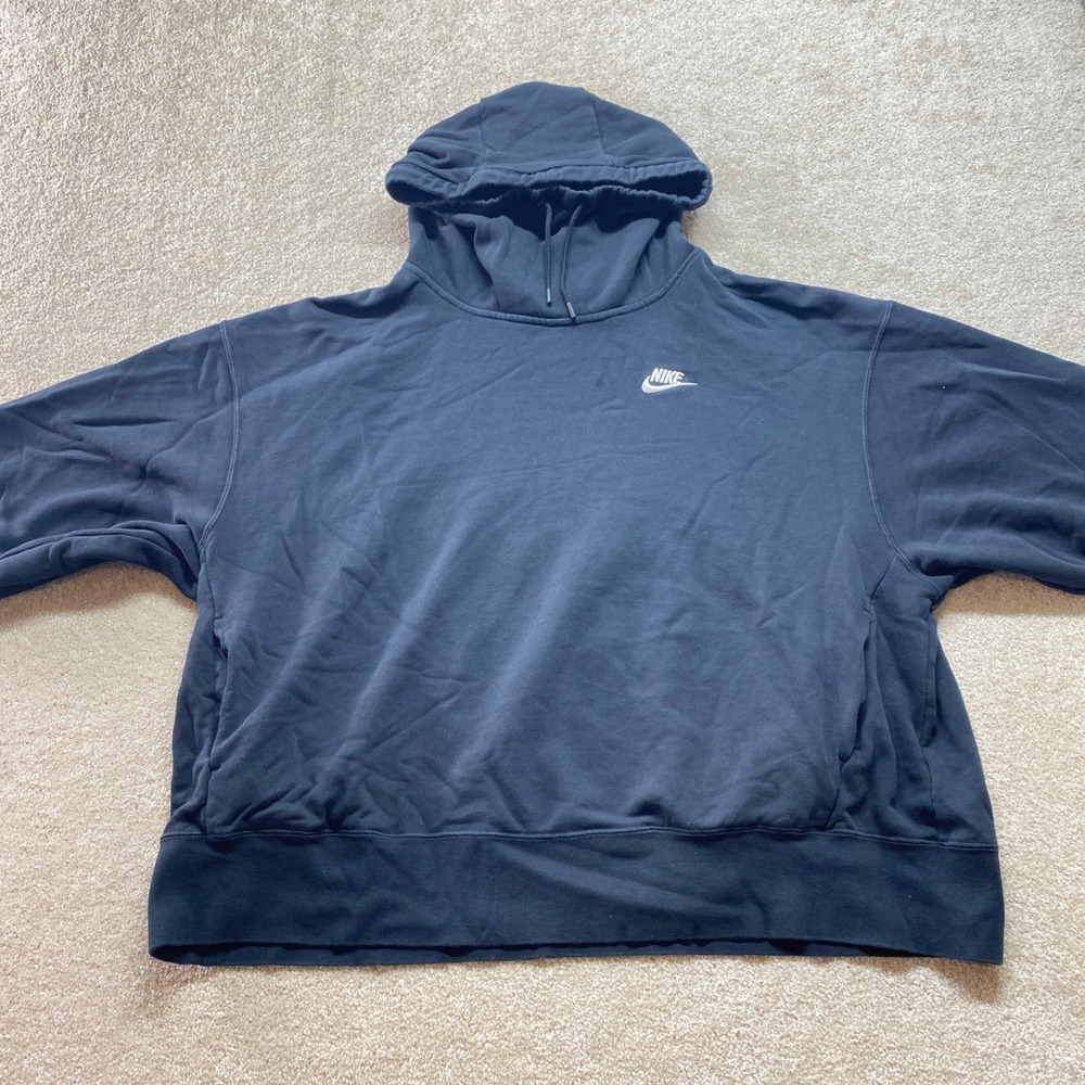 Nike Sweatshirt Womens 1X Sportswear Black Hoodie Pullover Comfort‎ - Picture 10 of 14